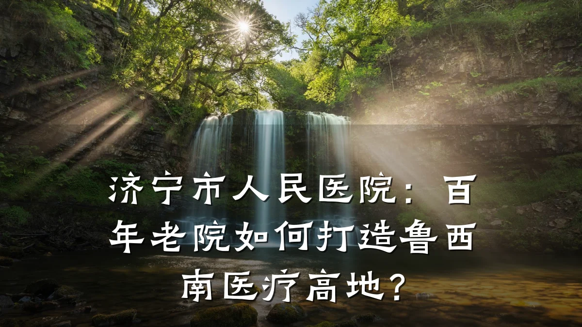 济宁市人民医院:百年老院如何打造鲁西南医疗高地?