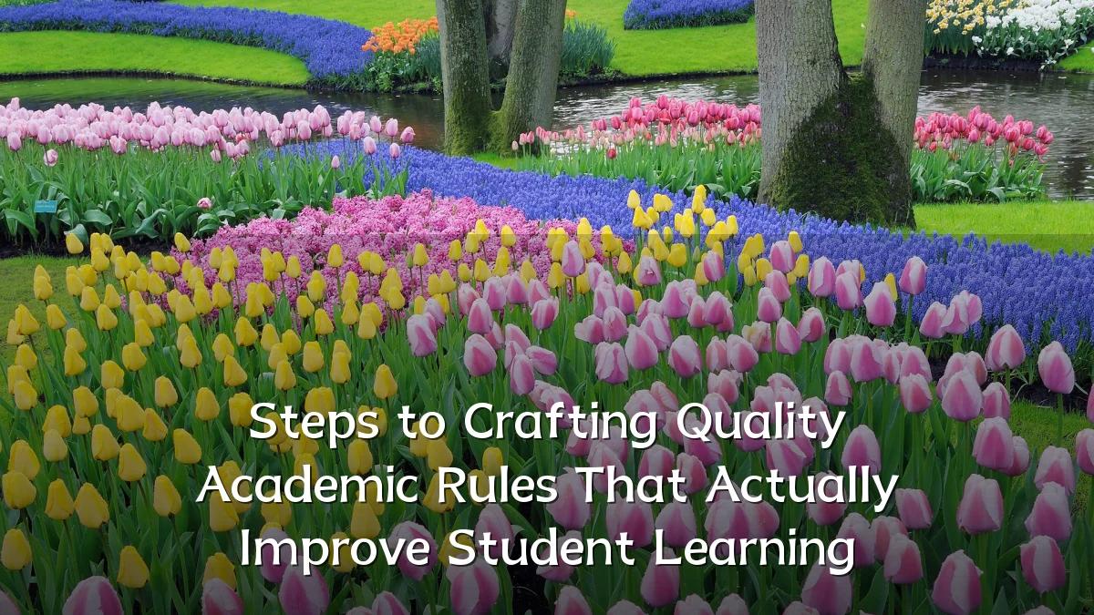 Steps to Crafting Quality Academic Rules That Actually Improve Student Learning