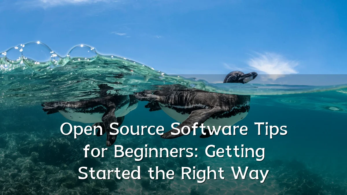Open Source Software Tips for Beginners: Getting Started the Right Way