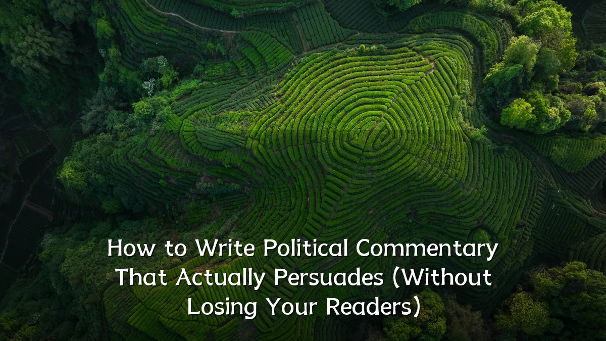 How to Write Political Commentary That Actually Persuades (Without Losing Your Readers)
